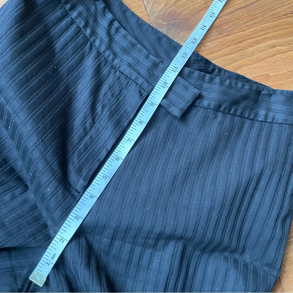 Anne Klein 2 Black Cotton Striped Blazer & Pants Suit Set size 6 - Picture 12 of 15